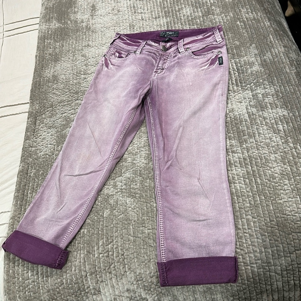 Silver Purple capri jeans- 27